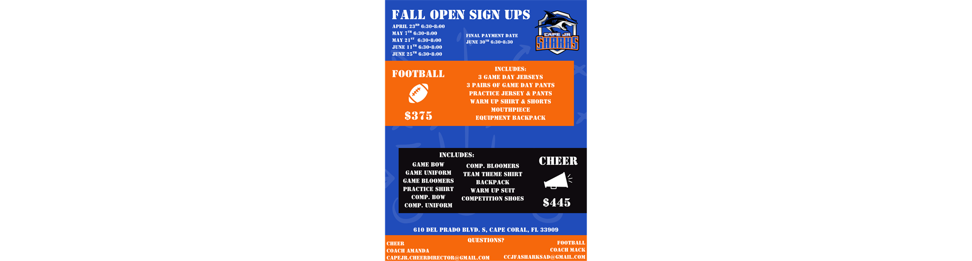 2025 Fall Sign-Ups