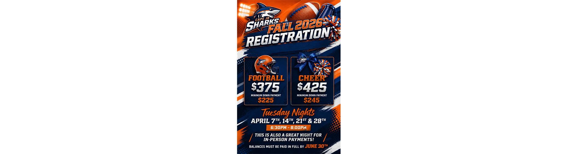 2026 FALL SIGN-UP DATES !